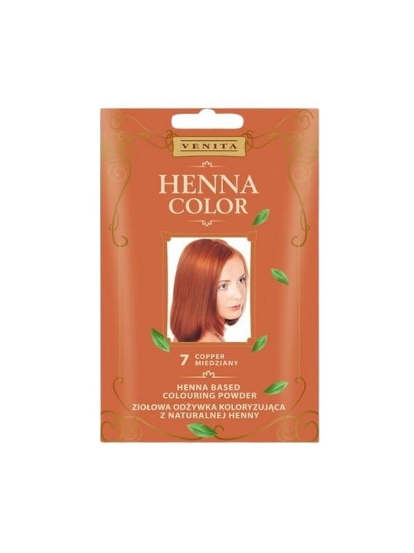 Venita Henna Color herbal Conditioner coloring with natural henna /7/ Copper 25 g