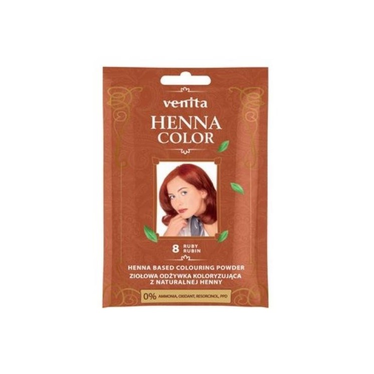 Venita Henna Color kruiden Kleuring conditioner met natuurlijke henna /8/ Rubin 25 g