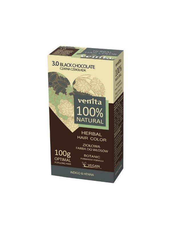 Venita Herbal Hair Color herbal hair dye /3.0/ Black Chocolate 100 g