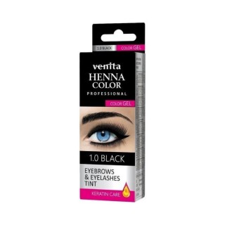 Venita Professional Henna Color Gel Eyebrow and eyelash dye /1.0/ Black 15 ml