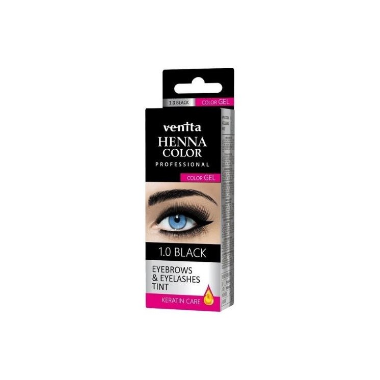 Venita Professional Henna Color Gel Wenkbrauw- en wimperverf /1.0/ Black 15 ml