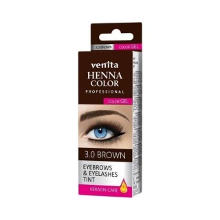 Venita Professional Henna Color Gel Eyebrow and eyelash dye /3.0/ Brown 15 ml