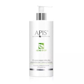 Apis Acne- Stop cleansing Antibacterial milk with green tea 500 ml