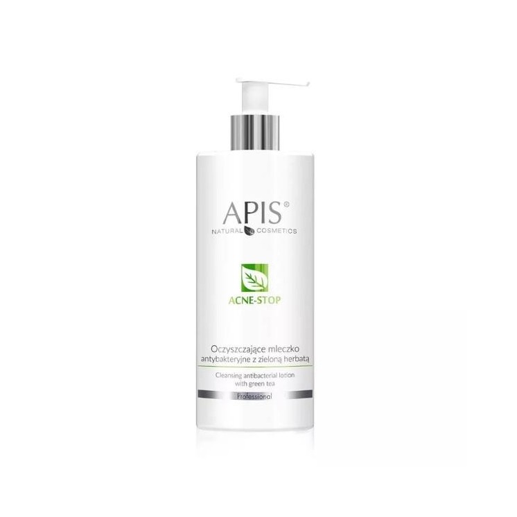 Apis Acne- Stop cleansing Antibacterial milk with green tea 500 ml