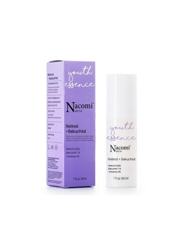 Nacomi Next Level Anti-Aging Face Serum with Retinol 0.35% + Bakuchiol 1% 30 ml