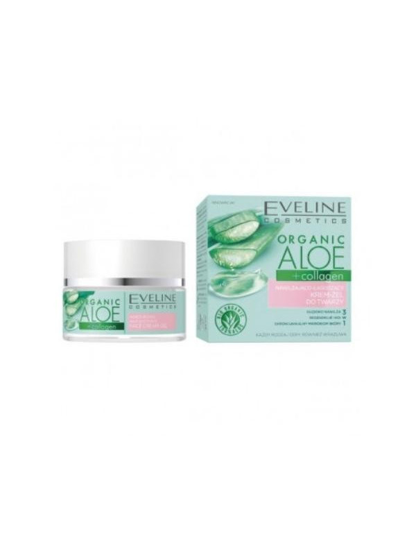 Eveline Organic Aloe hydraterende en verzachtende gezichtscrème-gel 50 ml