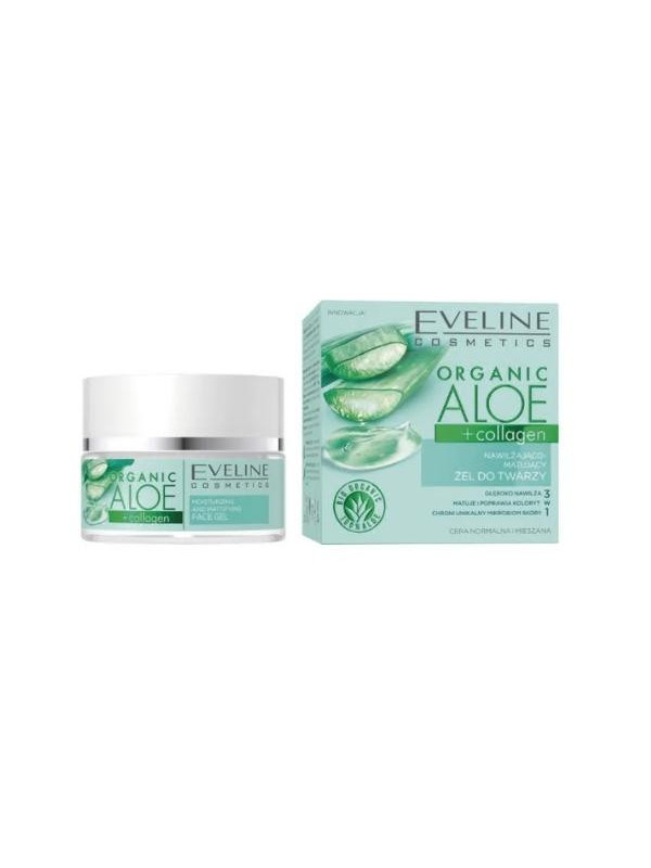 Eveline Organic Aloe Hydraterende en Matterende Gezichtscrème-Gel 50 ml