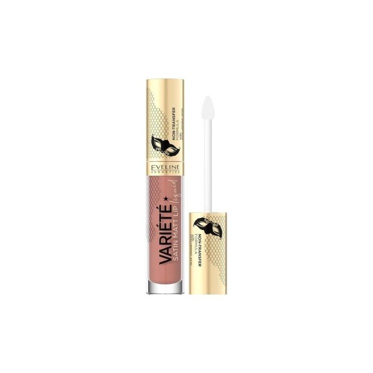 Eveline Variete Satin Vloeibare lippenstift met hyaluronzuur /01/ Caramel Cake 4,5 ml