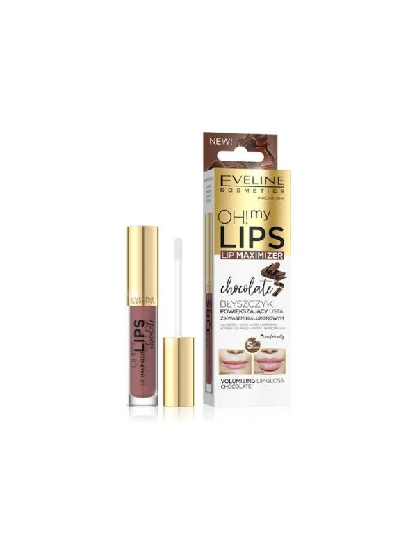 Eveline OH ! MY LIPS Lip gloss with hyaluronic acid Chocolate 4,5 ml