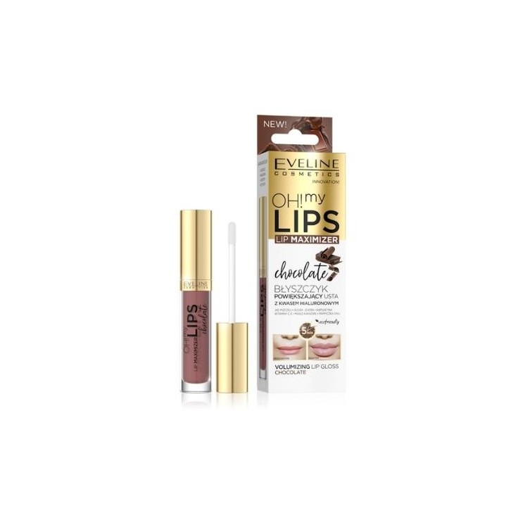 Eveline OH ! MY LIPS Lipgloss met hyaluronzuur Chocolade 4,5 ml