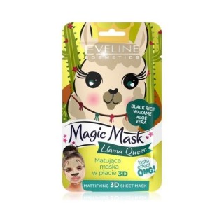 Eveline Magic Mask matting sheet mask 3D Llama Queen 1 piece