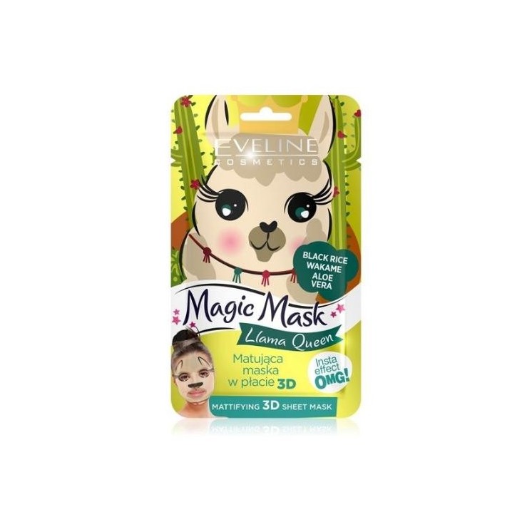 Eveline Magic Mask matten sheet masker 3D Llama Queen 1 stuk