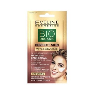 Eveline Bio Organic Perfect Skin sterk revitaliserend banket gezichtsmasker met koffie-extract 8 ml