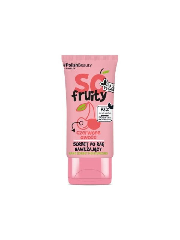 Floslek So Fruity hydraterende Sorbet voor handen Rode Vruchten 50 ml