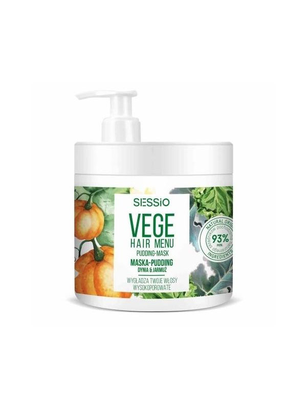 Sessio Vege Hair Menu Mask - pudding voor hoog poreus haar Pumpkin & Boerenkool 450 g