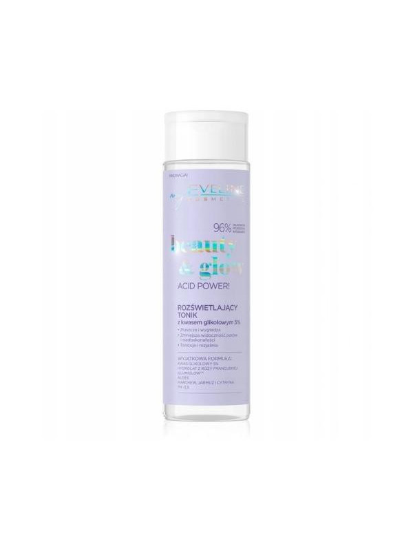 Eveline Beauty & Glow Acid Power ! Illuminating Toner with Glycolic Acid 5 % 200 ml