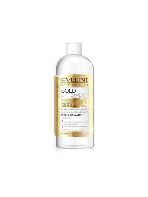 Eveline Gold Lift Expert luxury anti-wrinkle micellar liquid 500 ml