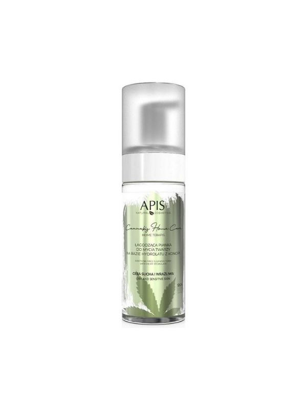 Apis Cannabis Home Care verzachtend gezichtsreinigingsschuim op basis van hennephydrolaat 150 ml