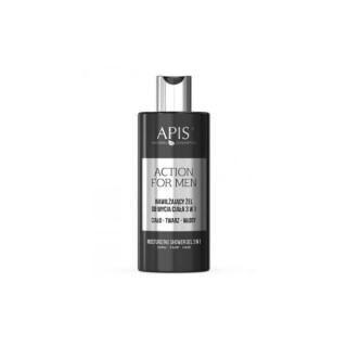 Apis Action for Men hydraterende body wash gel 3in1 Lichaam - Gezicht - Haar 300 ml