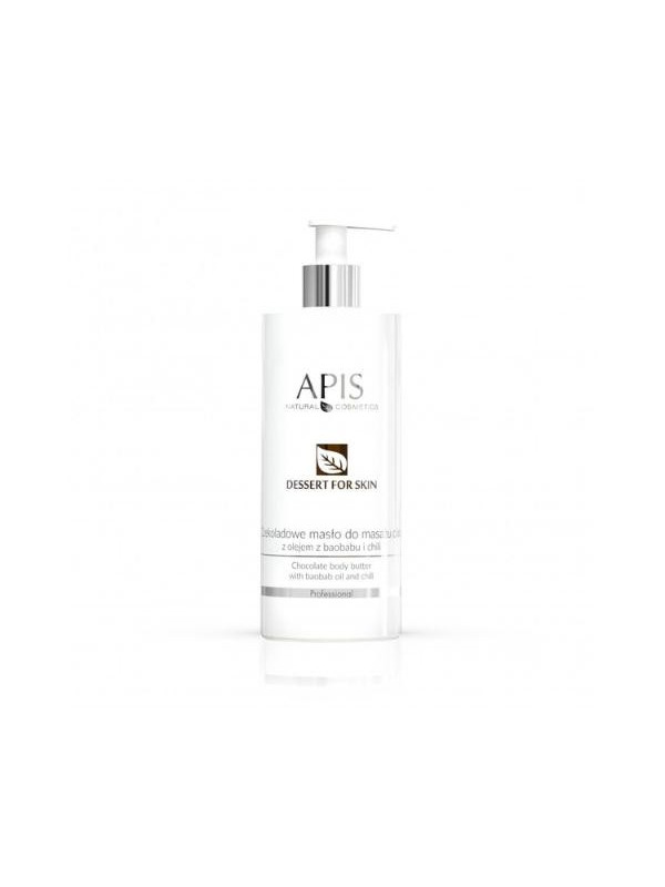 Apis Dessert for Skin chocolate body massage butter with baobab oil and chilli 500 ml