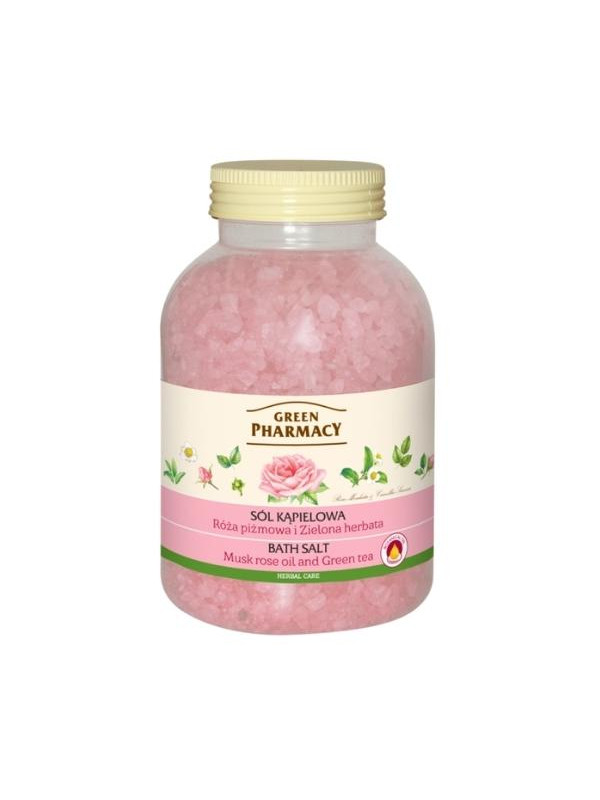 Green Pharmacy Bath Salt Musk Rose and Green Tea 1300 g