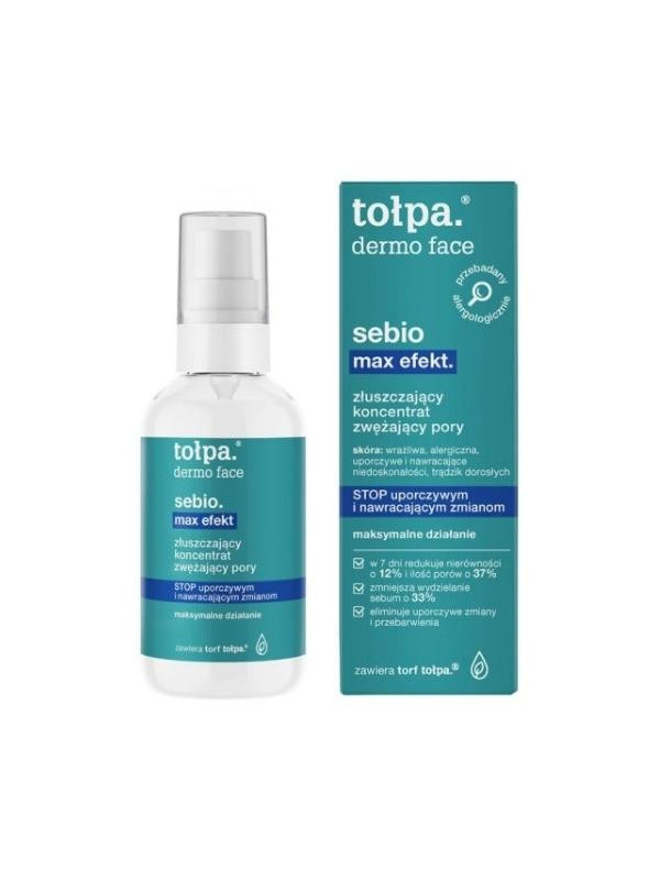 Tołpa Face Sebio Max Effect. exfoliating pore tightening concentrate