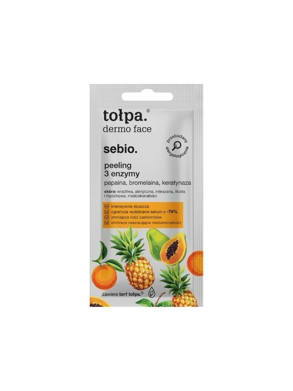 Tołpa Dermo Face Sebio. Peeling 3 enzymes 8 ml