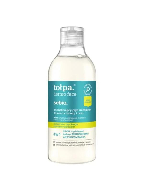 Tołpa Dermo Face Sebio. normalizing Micellar liquid for washing the face and eyes 400 ml