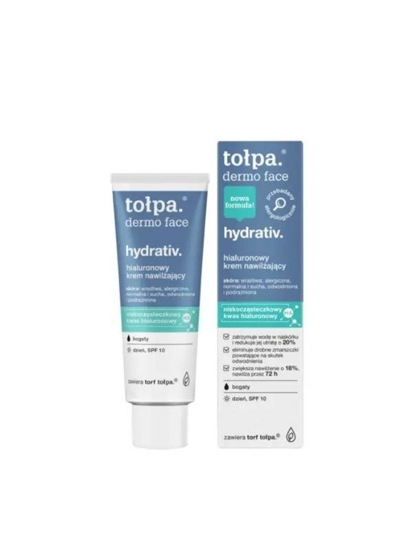 Tołpa Dermo Face Hydrativ. Hyaluronic Rich Moisturizing Face Cream SPF10 40 ml