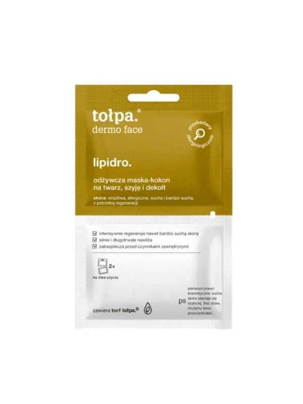 Tołpa Dermo Face Lipidro voedend masker-cocon voor gezicht, hals en decolleté