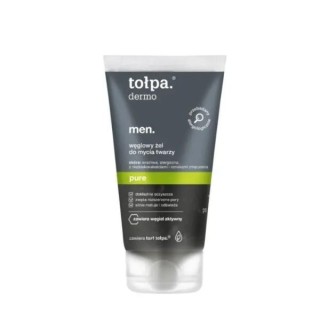 Tołpa Dermo Men Pure. charcoal face wash gel cleanses the skin