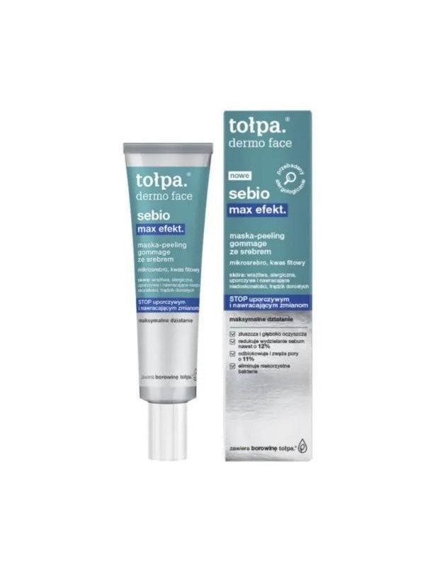 Tołpa Dermo Face Sebio Max Effect. Gommage peeling mask with silver 40 ml