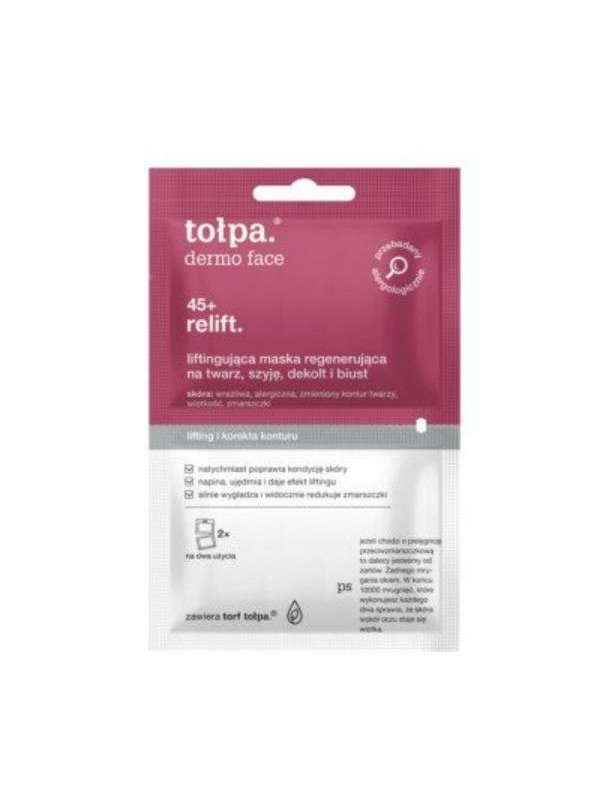 Tołpa Dermo Face 45+ Lifting Mask voor gezicht, hals, decolleté en buste