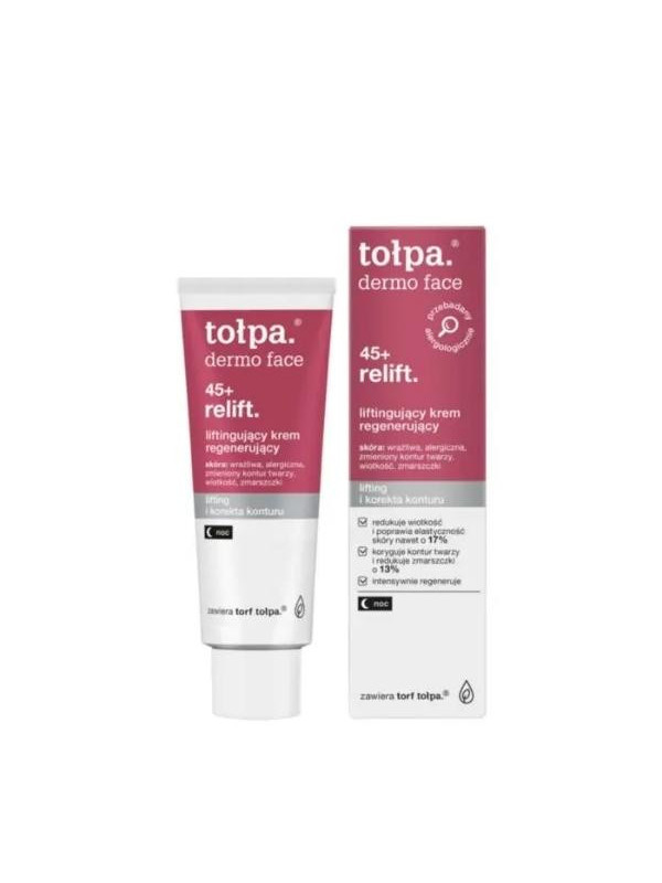 Tołpa Dermo Face 45+ Relift. Liftende gezicht regenererende nachtcrème 40 ml