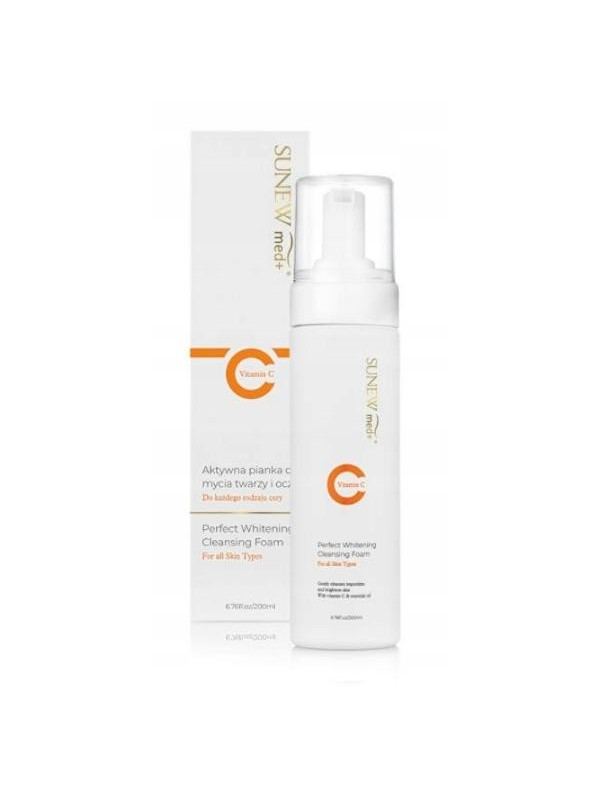 Sunew Med+ Vitamin C active Face wash foam cleanses the skin