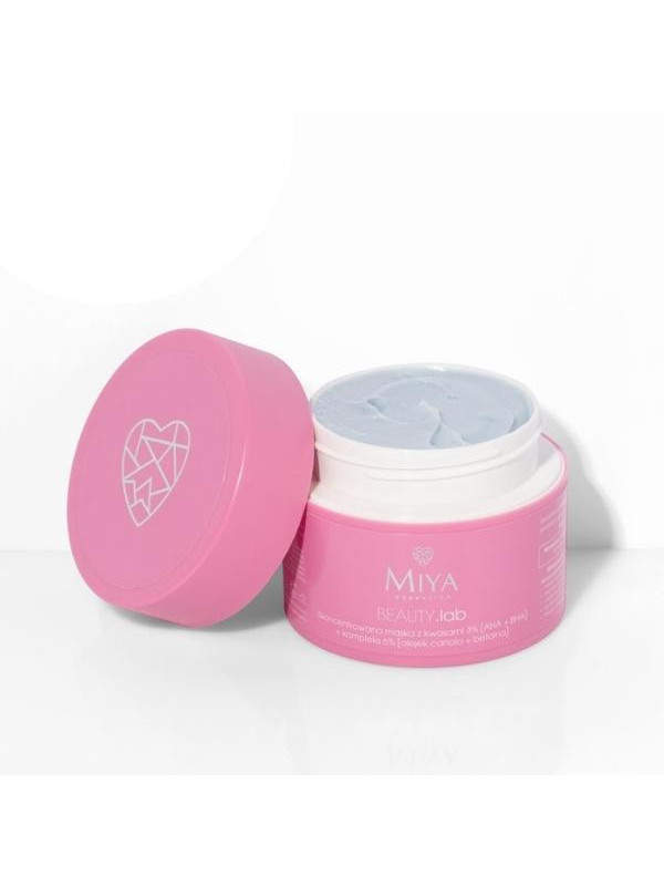 Miya Cosmetics BEAUTY masker met aha + bha-zuren 3% voor het gezicht