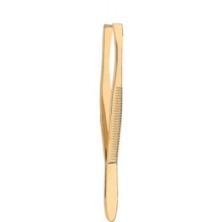 Donegal Cosmetic tweezers straight gold 1 piece