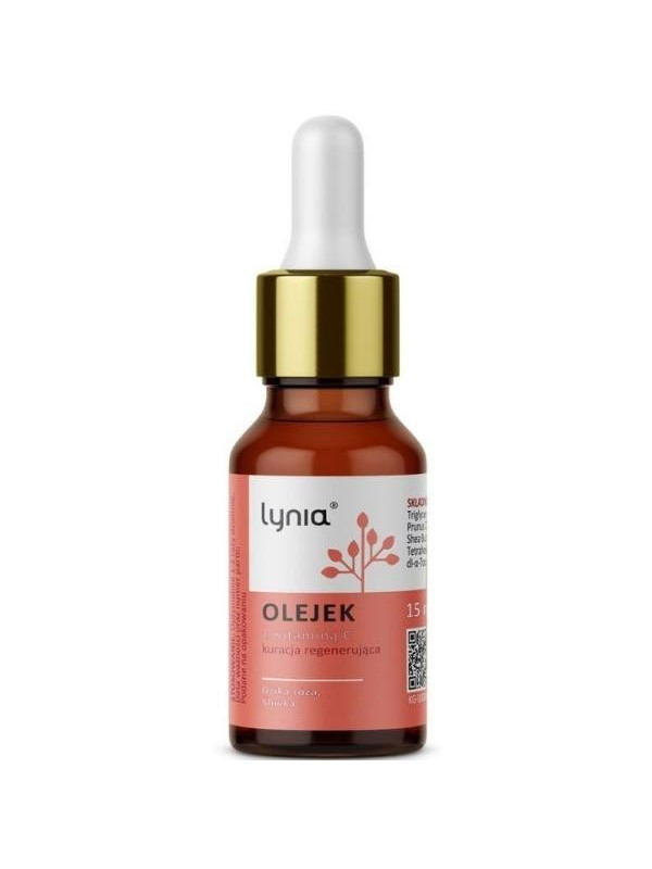 Lynia olie met vitamine C. Regenererende behandeling voor de droge, gevoelige en couperose huid 15 ml