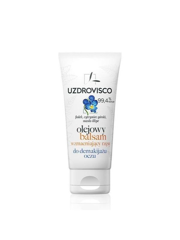 Uzdrovisco Oil wimperversterkende balsem voor het verwijderen van oogmake-up Violet, Schisandra Mountain en Ilipe Butter 60 ml