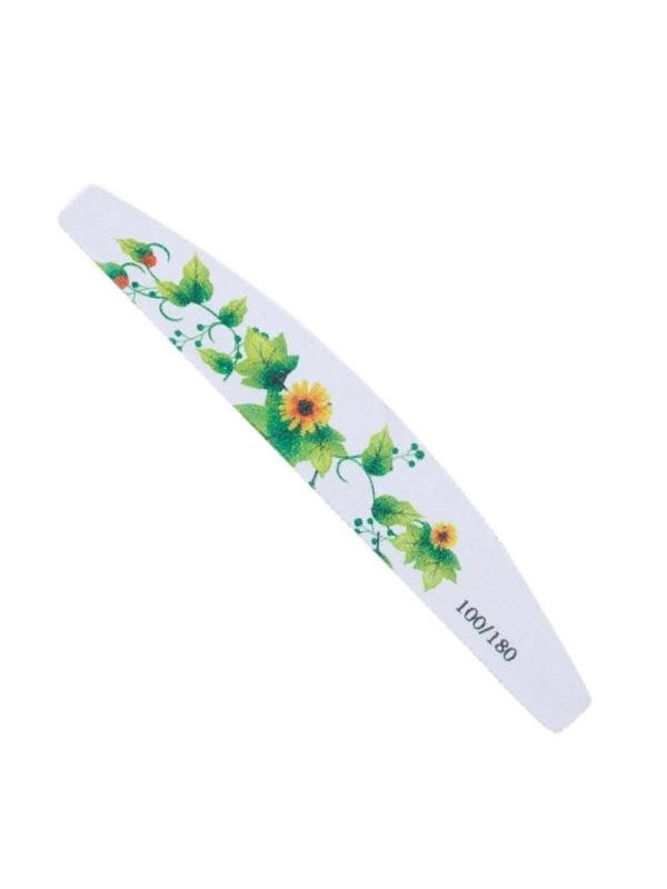 MollyLac Bezpieczny Pakiet Nail file 100/180 boat Flowers 1 pc