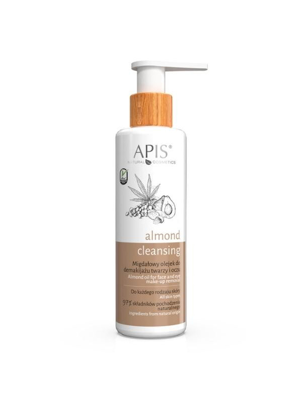 Apis Almond Cleansing amandel Olie voor het verwijderen van gezichts- en oogmake-up