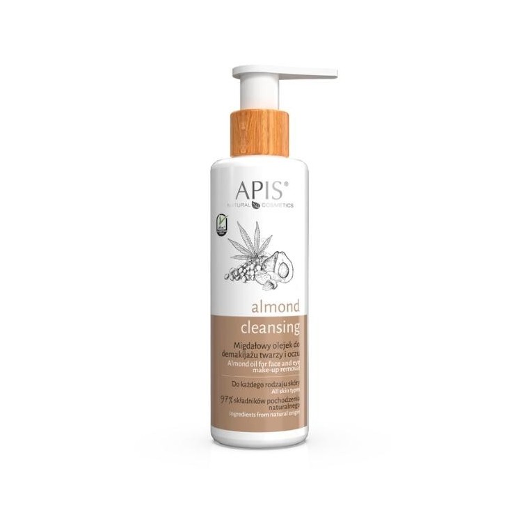 Apis Almond Cleansing amandel Olie voor het verwijderen van gezichts- en oogmake-up