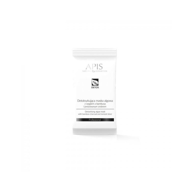 Apis Detox Detoxifying face algae mask with bamboo charcoal and ionized silver