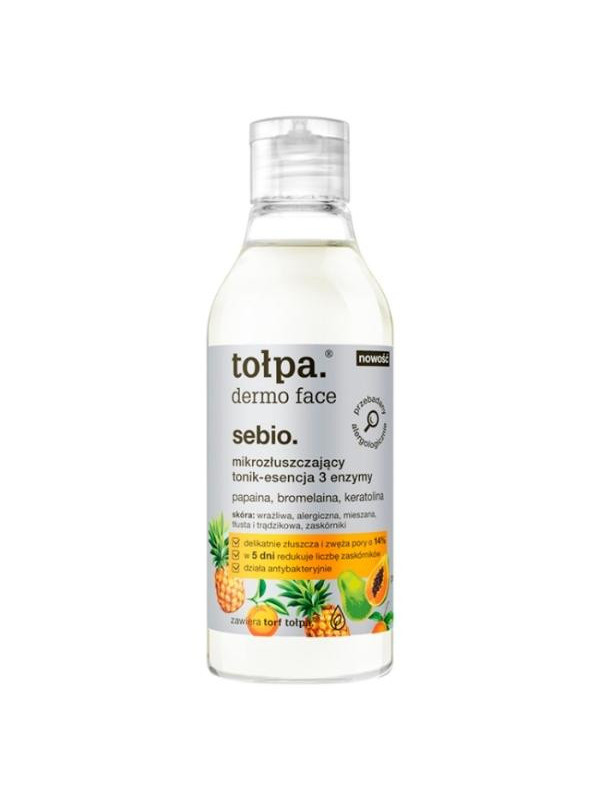 Tołpa Dermo Face Sebio. micro-exfoliating Tonic-essence 3 enzymes