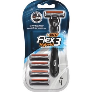 BIC Flex3 Hybrid Razor 1 Razor 4 replaceable blades