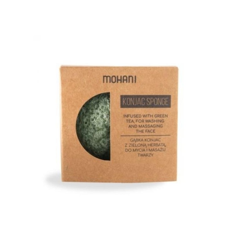 Mohani natural Konjac sponge for washing and massaging the face with green tea