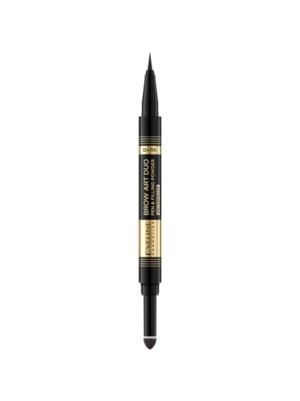 Eveline Brow Art Duo Eyebrow Pen and Powder 2in1 Dark