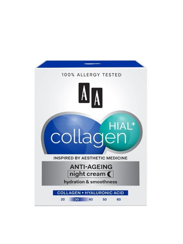 AA Collagen Hial+ Night face cream Hydration + Rested skin