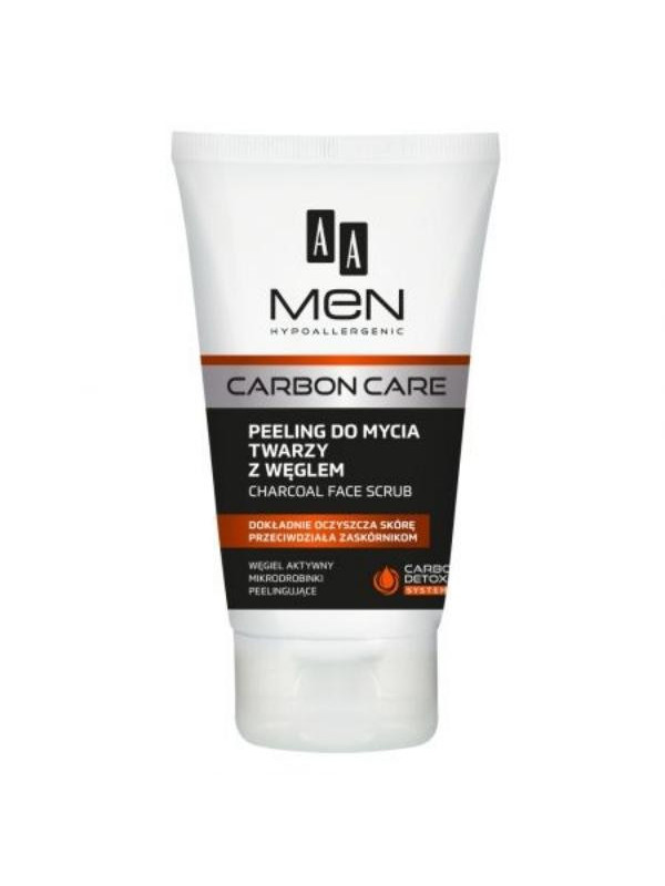 AA Men Carbon Care Face wash Peeling met houtskool