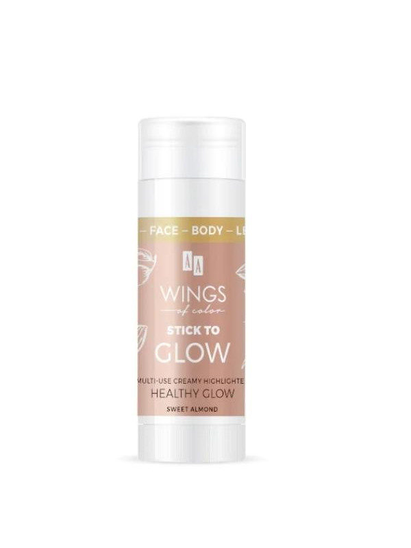 AA Wings of Color Stick is a creamy Glow Healthy Glow Sweet Almond face and body highlighter